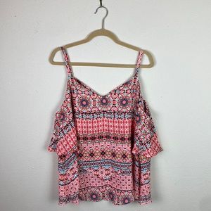 Torrid | Printed Flowy Crisscross Back Tank Top 1